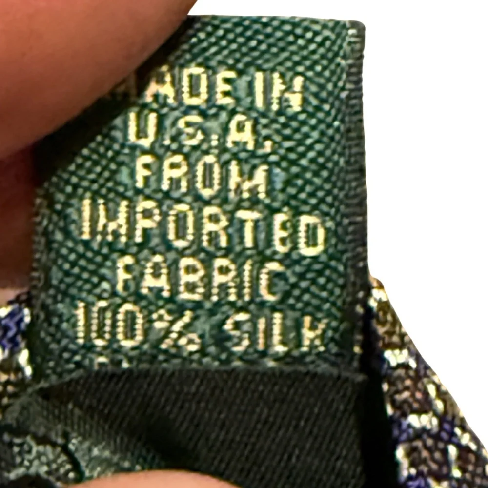Lauren‎ Ralph Lauren Silk Tie Blue Geometric USA 56in